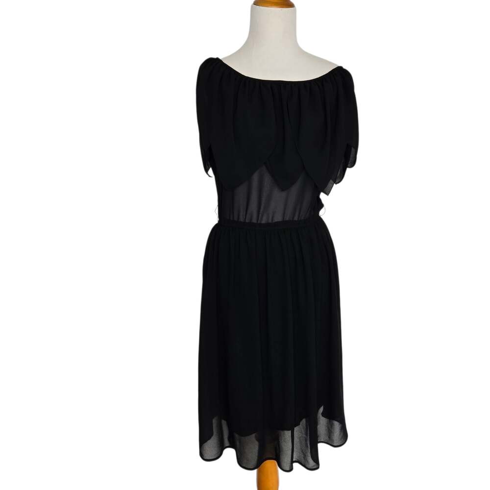 Vintage Jill Stuart Witchy Black Dress Sheer Whimsigoth Dark Fairy Women Medium